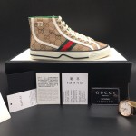 Gucci Tennis 1977 High Top Sneaker Beige GG Canvas