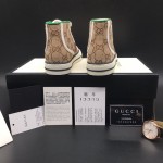 Gucci Tennis 1977 High Top Sneaker Beige GG Canvas