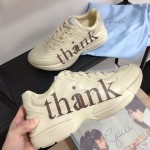 Gucci 'think/thank' print Rhyton sneaker