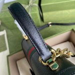 Gucci Ophidia small top handle bag with Black leather ‎651055