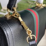 Gucci Ophidia small top handle bag with Black leather ‎651055