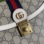 Gucci Ophidia small top handle bag with Web white ‎651055