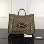 Gucci 1955 Horsebit Large Tote Bag Brown