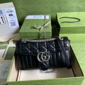 Gucci 2017 Re-Edition GG Marmont bag black 443497