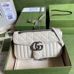 Gucci 2017 Re-Edition GG Marmont bag White 443497