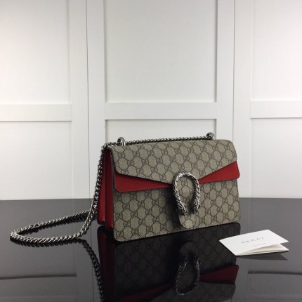 Gucci Dionysus small GG shoulder bag canvas red 400249