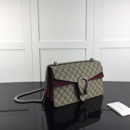 Gucci Dionysus small GG shoulder bag canvas wine 400249