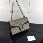 Gucci Dionysus small GG shoulder bag canvas wine 400249