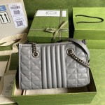 Gucci GG Marmont Leather Tote bag Grey 681483