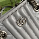 Gucci GG Marmont Leather Tote bag Grey 681483