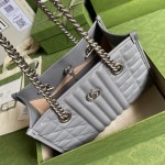 Gucci GG Marmont Leather Tote bag Grey 681483