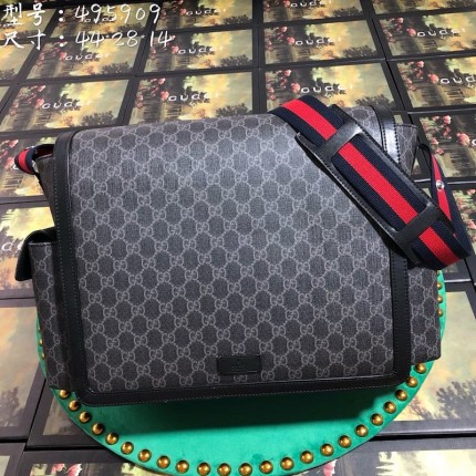 Gucci GG Supreme diaper bag 495909 Black