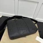 Gucci Jumbo GG Briefcase Black jumbo GG leather ‎658573