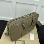 Gucci Jumbo GG Briefcase Taupe jumbo GG leather ‎658573