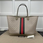 Gucci Ophidia GG large tote bag Beige and White GG Supreme canvas ‎726755