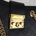 Gucci Padlock small shoulder guccissima leather bag