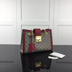 Gucci Padlock small GG shoulder bag red 498156