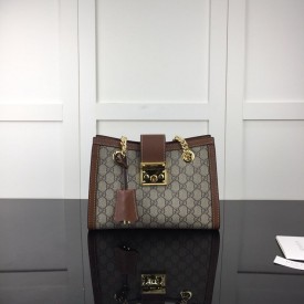 Gucci Padlock small GG shoulder bag tan 498156