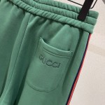 Gucci Cotton Jersey Hooded Sweatshirt Tracksuit Green 768444