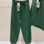 Gucci Cotton Jersey Hooded Sweatshirt Tracksuit Green 768444