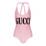 Gucci logo swimsuit pink