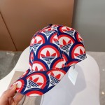 adidas x Gucci Trefoil print baseball hat ‎696485