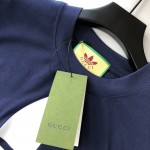 adidas x Gucci cotton jersey T-shirt Blue