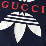 adidas x Gucci cotton jersey T-shirt Blue