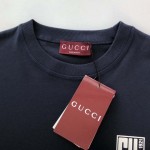 Gucci Cotton jersey T-shirt with Gucci print Navy ‎784361