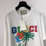 Gucci Cotton jersey T-shirt with Gucci palms