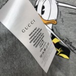 Donald Duck print cotton linen T-shirt Grey