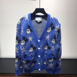 Disney x Gucci wool cardigan Blue