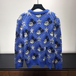 Disney x Gucci wool cardigan Blue