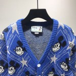 Disney x Gucci wool cardigan Blue