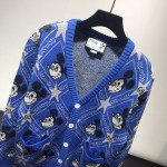 Disney x Gucci wool cardigan Blue