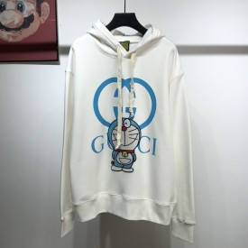 Doraemon x Gucci cotton Hoodie White