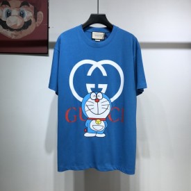 Doraemon x Gucci oversize T-shirt Blue