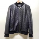 Gucci GG leather bomber jacket ‎673925