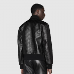 Gucci GG leather bomber jacket ‎673925