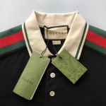 Gucci Cotton polo with Interlocking G Black ‎737656