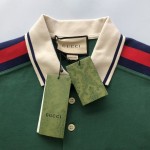 Gucci Cotton polo with Interlocking G Green ‎737656