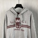 Gucci Cotton jersey hooded sweatshirt Grey ‎788771