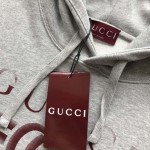 Gucci Cotton jersey hooded sweatshirt Grey ‎788771