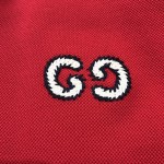 Gucci Polo with GG Embroidery Red