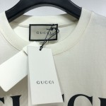 Gucci Oversize T-shirt with Gucci Logo Ivory 457095