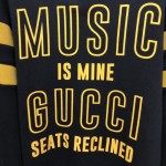 Gucci 100 cotton hoodies black / yellow