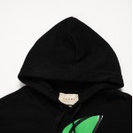 Gucci Hooded sweatshirt with GG apple print Black