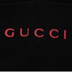 Gucci Hooded sweatshirt with GG apple print Black