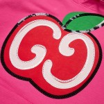 Gucci Hooded sweatshirt with GG apple print Rose