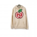 Gucci Hooded sweatshirt with GG apple print white